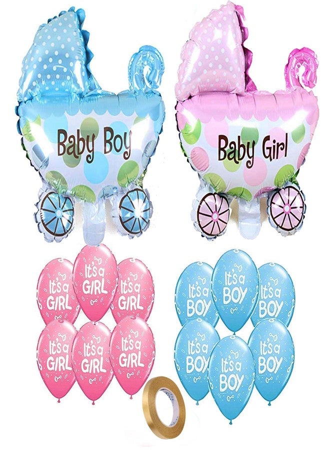 SOI Baby Shower Decoration Items | Baby Boy Balloons For Decoration | Baby Girl Balloons For Decoration | Welcome Baby Boy Decoration | Welcome Baby Girl Decoration (Pack of - 16) - Image 1